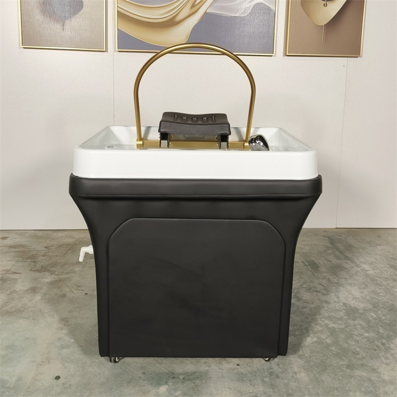 Kisen Factory Supply Barbershop Furniture Portable Durable Salon Shampoo Washing Unit with Fumigation Head Physiotherapy