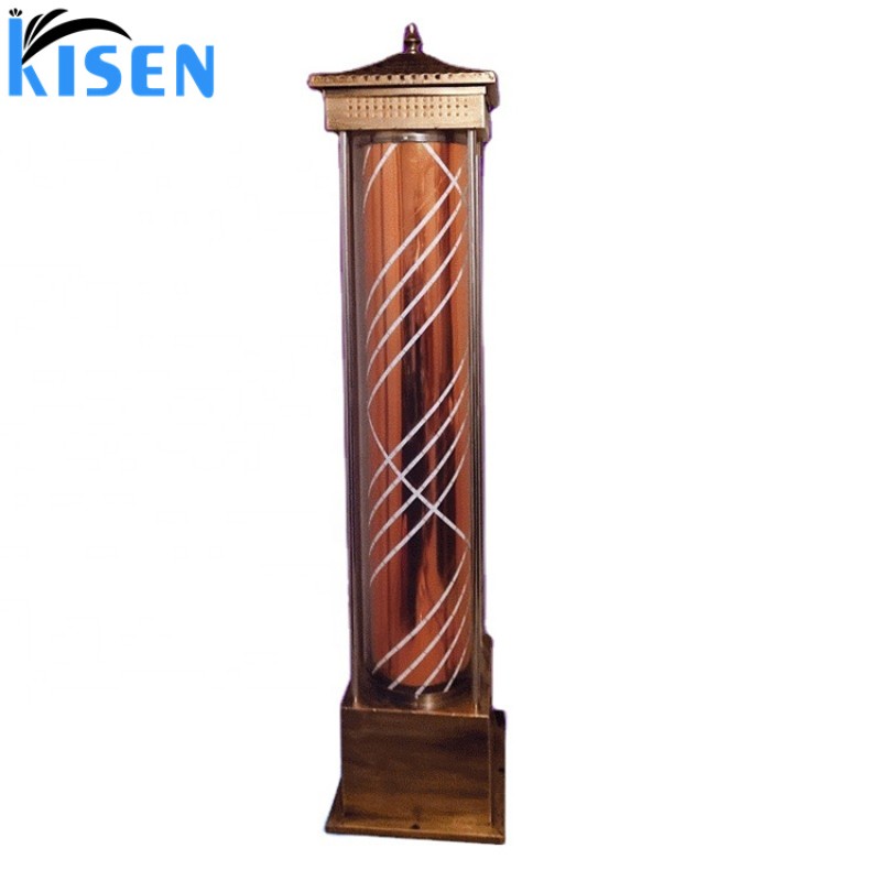 Kisen Hot Selling Hair Salon Turn Light Waterproof Rotating LED Light Big Size 190cm 210cm Barber Pole Waterproof Outdoor