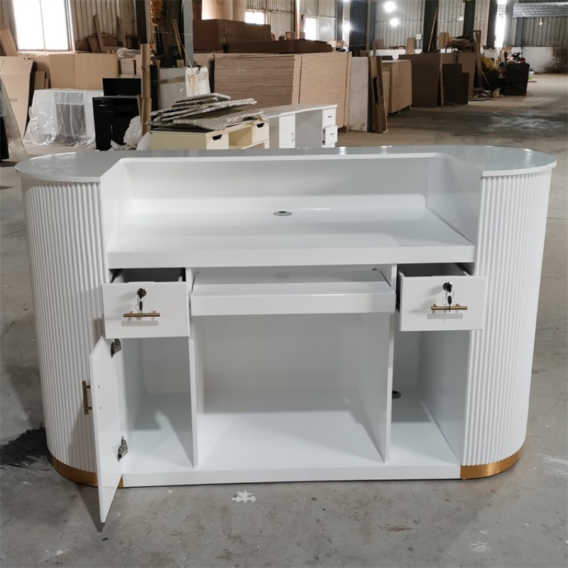Modern Simple Company Checkout Counter for Front Desk Beauty Salon Clothing Shop Restaurant & Bar Counter Cash Register Corner