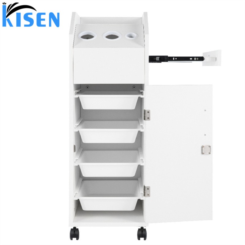 Kisen Good Salon Equipment Furniture Package Manicure Table Nail Desk Chair Throne Pedicure Chairs Clear Black Top Metal Wood