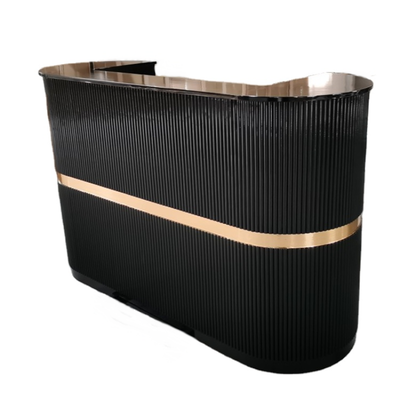 Kisen Cheap Contemporary Hotel Lobby Artificial Stone White Unique Reception Desk Design Tall Reception Desks