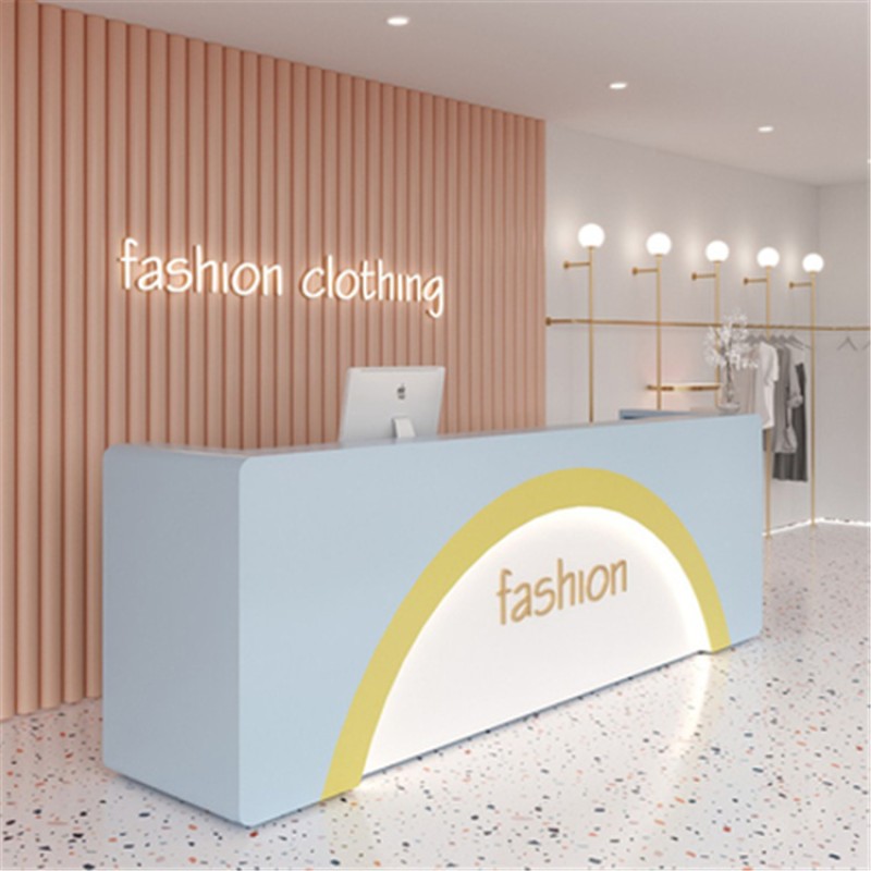 Kisen OEM Custom White Rectangle Solid Surface Hotel Modern Artificial Stone Commercial Reception Desks