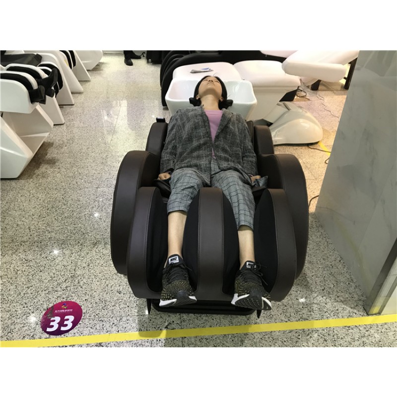 Kisen Good Quality Hair Salon Shampoo Chair Electronic Sl Back Track airbag Kneading Shampoo Chair with Massage