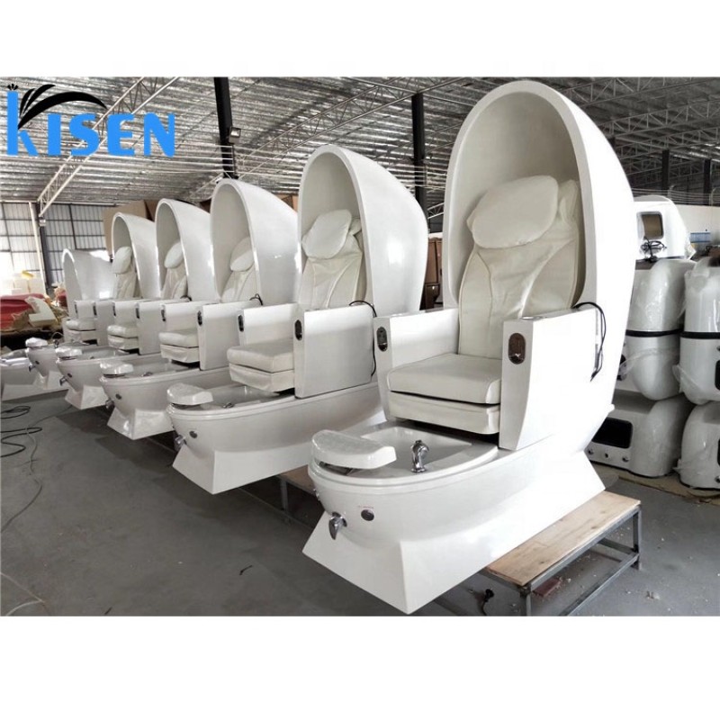 KISEN  White Pedicure Sink Bowls for Spa Massage Pedcure Chairs
