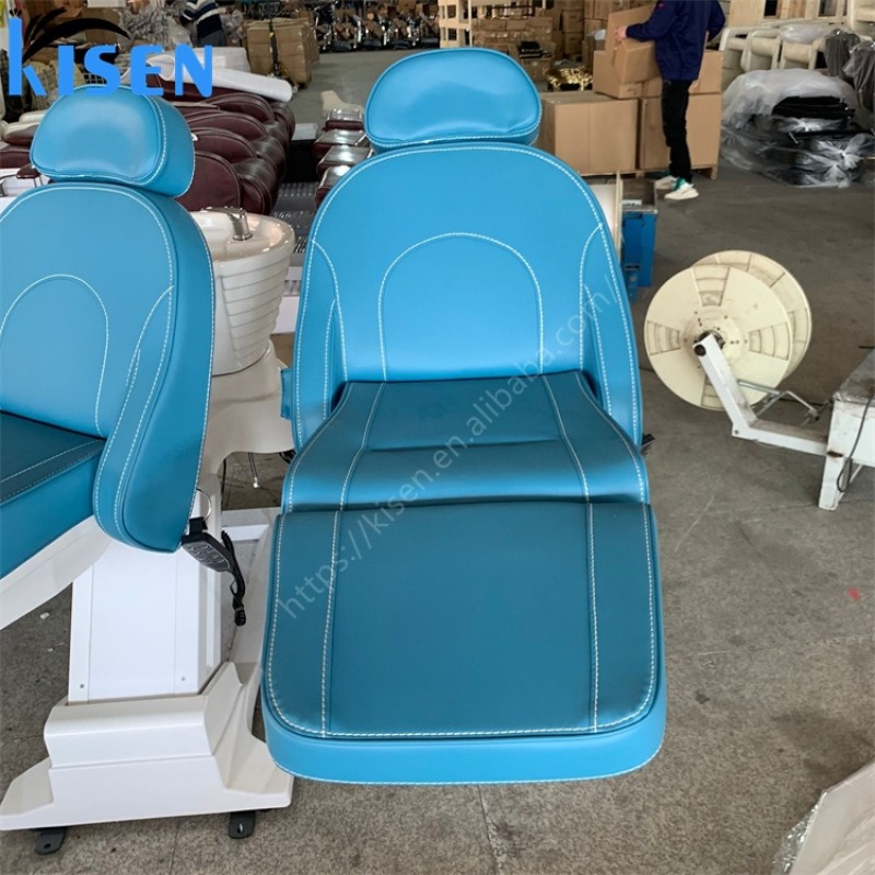 Kisen Luxury Modern Arrival Auto Hair Washing Electric Shampoo Bed Massage Table Chair with Rotation for Beauty and Barber Shop