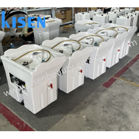 Kisen Barber Shop High Quality Shampoo Bed Massage Chair Hair Washing Shampoo Chair Complete Set of Sale Contemporary in Stock