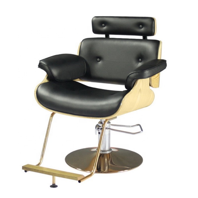 Kisen Beauty Salon Furniture Barber Chair Make up Ladies Hair Wooden Styling Chair