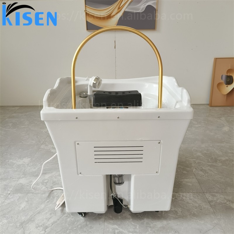 Kisen Wholesale Salon Equipment Shampoo Bowl Backwash Unit Shampoo Chair Hair Salon Furniture for Sale for Barber Shop