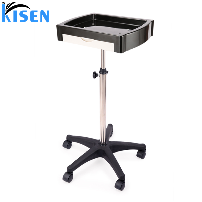 Kisen Professionnel Plastic Beauty Hair Salon Trolley with Doesn't Suck Hair Wheel for Sale