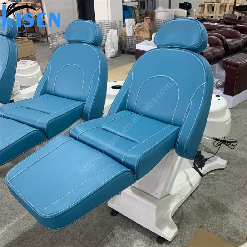 Kisen Luxury Modern Arrival Auto Hair Washing Electric Shampoo Bed Massage Table Chair with Rotation for Beauty and Barber Shop