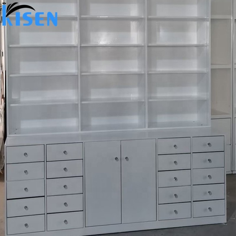 Storage Cabinet Barber Utility Unit Beauty Salon Station with Holders Styling Equipment with Drawers Shampoo Display