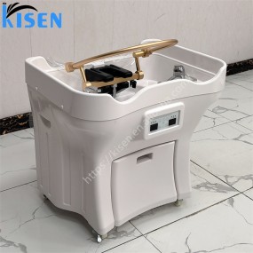 Kisen High Quality Salon Furniture Pipeless Shampoo Basin Japan Head Spa Equipment Portable Shampoo Sink with Two Tanks