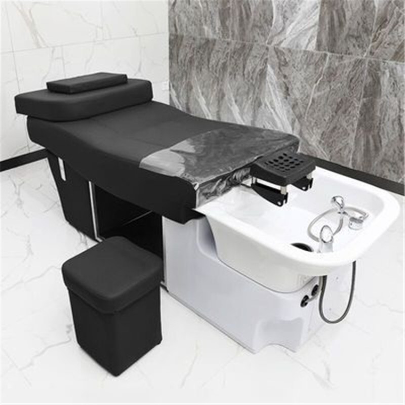 Kisen Hot Sale Hair Washing Gold Bed Salon Sink Shampoo Bowl Chair with One-stop Service for Beauty and Hair Spa Salon