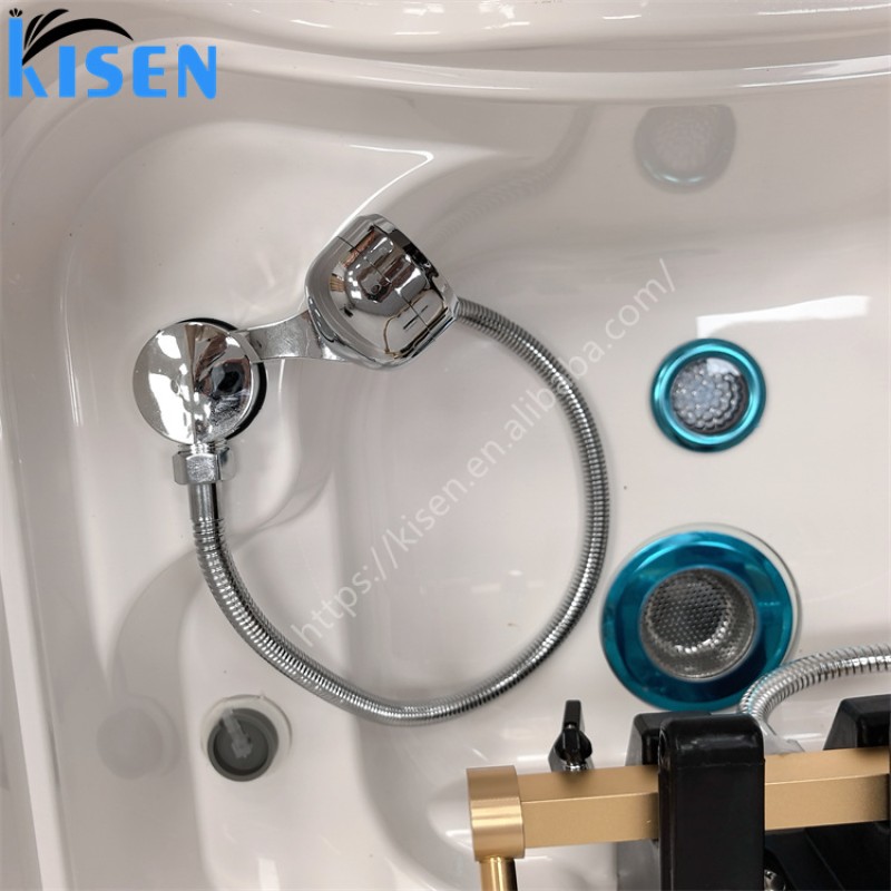 Kisen Best Quality Beauty Salon Portable Shampoo Basin with Water Circulation and Double Water tank Dual-function Head Spa Bowl