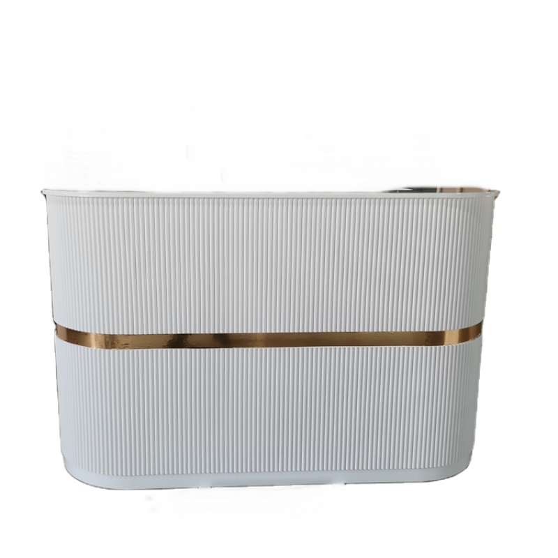 Kisen Cheap Contemporary Hotel Lobby Artificial Stone White Unique Reception Desk Design Tall Reception Desks