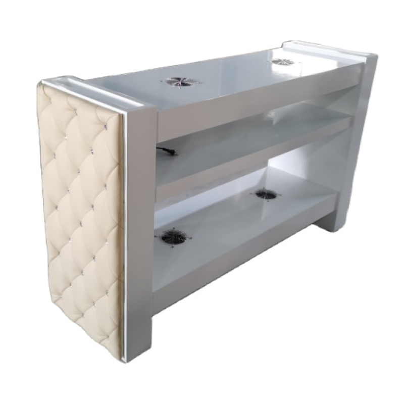 Kisen pink Nail Dryer Fan Table Manufacture of Nail Dryer Station with White Top for Customized Nail Drying Station Supplier