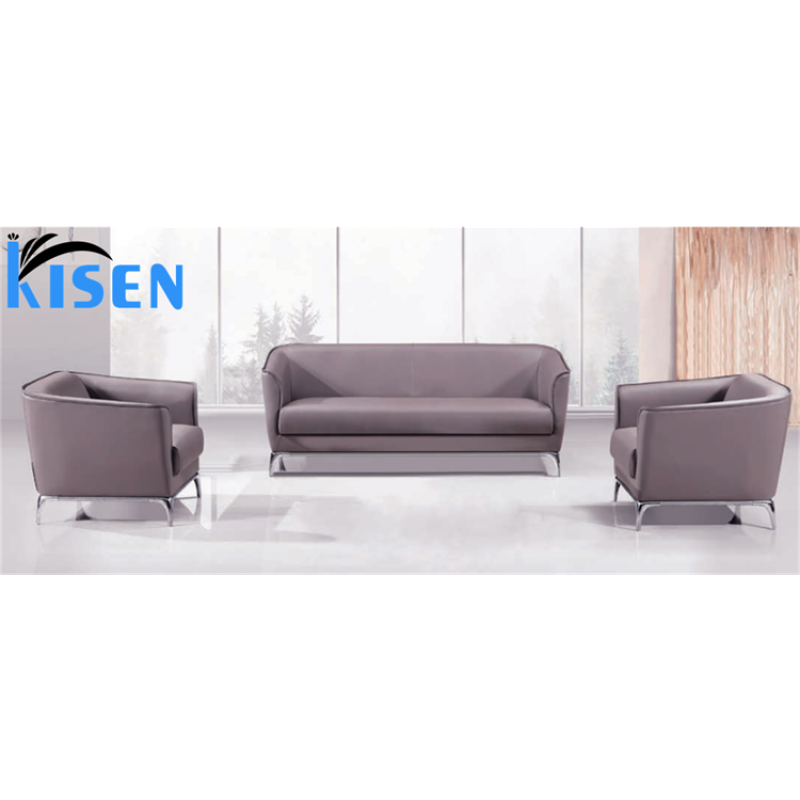 Kisen High-end Salon 1 3 Seat Office Leather Waiting Sofa Set for Living Room Hospital Mall Barbershop on Sale