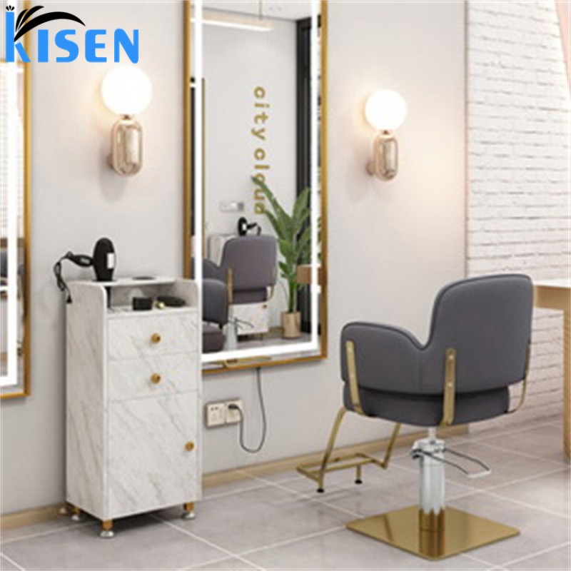 Kisen Cheap Price Makeup Trolley Spa Furniture Beauty Salon Pedicure Cart Trolley with 3 Drawers