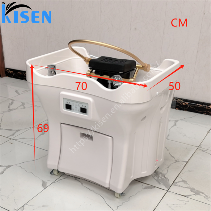KISEN Newest Modern Water Tank Portable Shampoo Bed Washing Bowl Sink Hair Care and Styling Appliances for Beauty Salon Spa