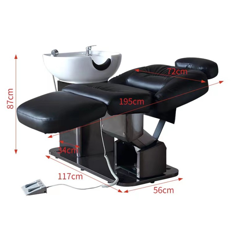 Kisen Beauty Salon Washing Shampoo Chair Sink Barber Salon Hair Intelligent Shampoo Massage Chair