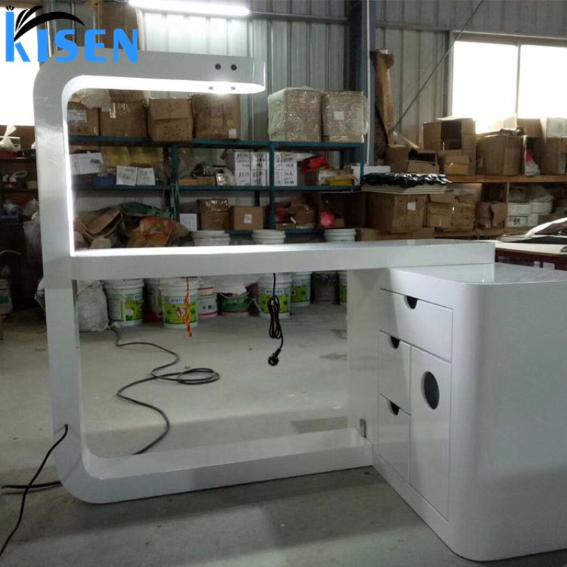 KISEN Hot Selling Nails Salon Furniture Nail Tables Nail Desk Manicure Table With Chair Modern Customized