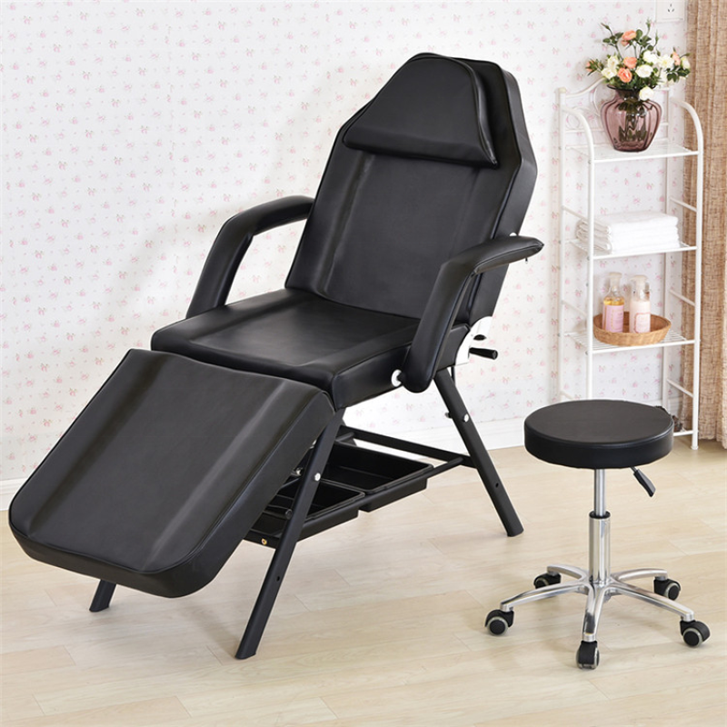 Manual Portable Facial Bed Spa Beauty Bed Black Color KL-509