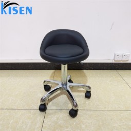 Kisen Salon Chair Manufacturer Small Black Luxury Hydraulic Pedicure Stool Chair Height Adjustable with Wheels