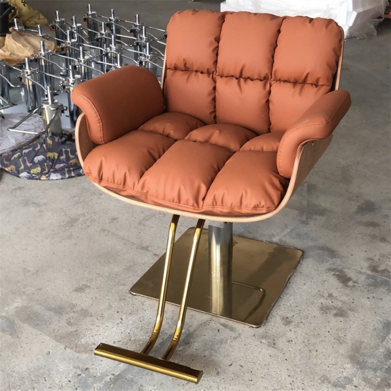 Kisen Black Gold Barbershop Furniture Salon Furniture Set Sillas De Barbero Profesional Salon Hairdressing Styling Barber Chair