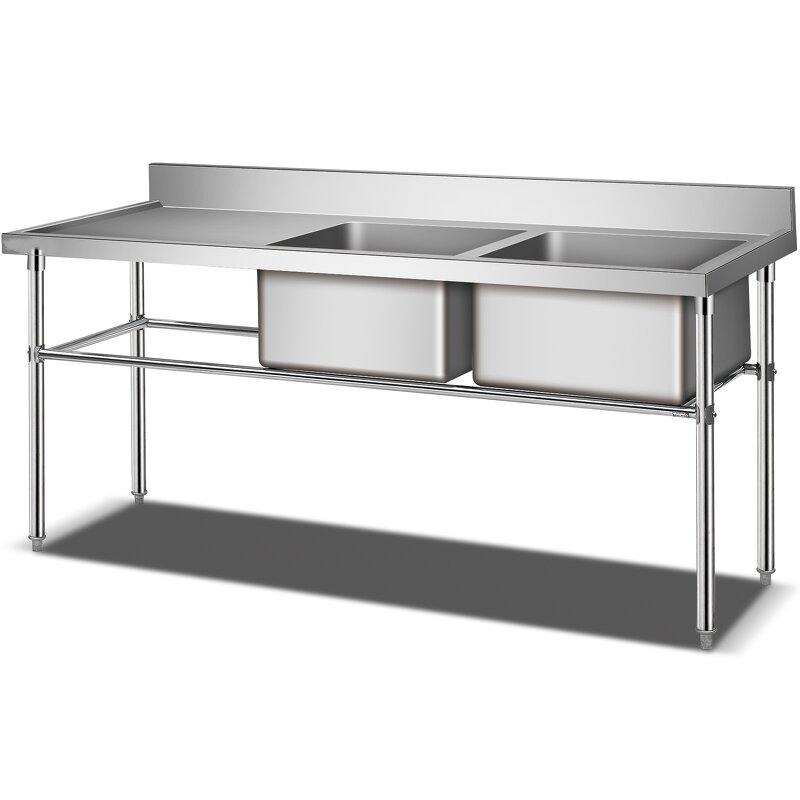 Commercial Work Table Supplier - Cheaper 2 Layer Stainless