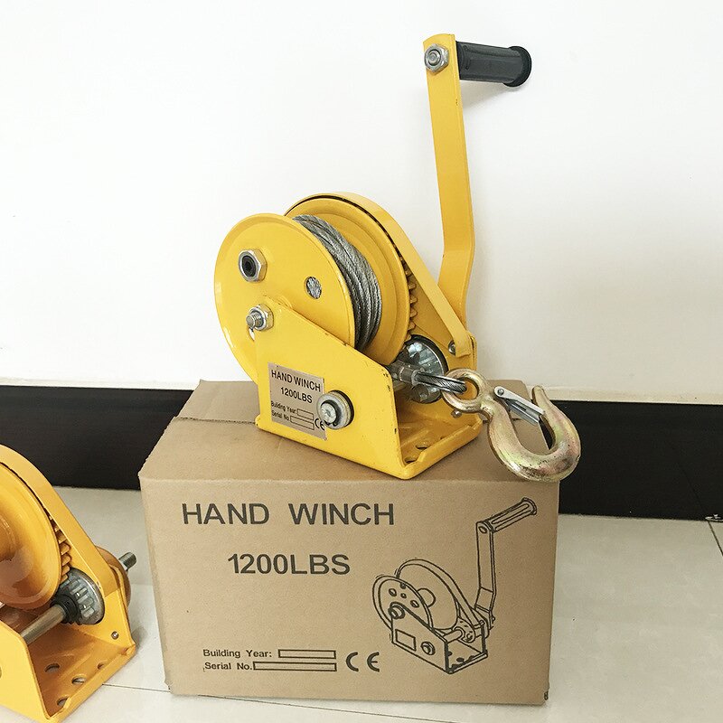 Ratchet Worm Gear Winch Supplier - 1200-2600lbs Portable with