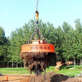 Electric Scraps Lifter Supplier - 1 Ton Round Steel Magnetic