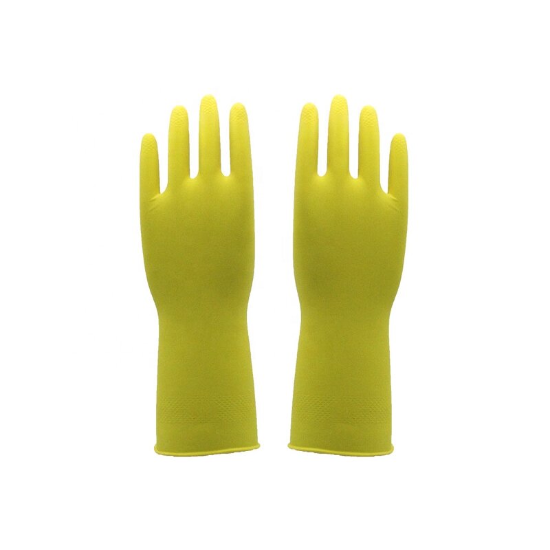 Latex Household Gloves Manufacturer - Spray Flockline Cleaning Gloves Supplier
