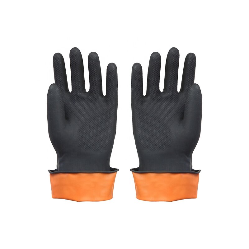 Industrial Rubber Gloves Manufacturer - Black Chemical Resistant Protective