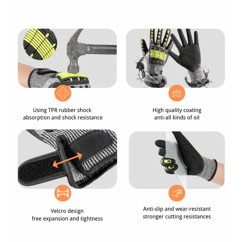 Working Gloves Manufacturer - Free Samples Heavy Duty Impact Cut Resistant