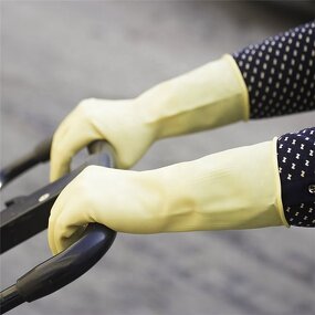 Work Gloves Manufacturer - Black Dishwasher Safe Heavy Duty Microfoam