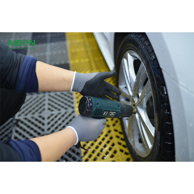 Safety Gloves Manufacturer - Customized Nitrile Work Polyester Liner Gloves