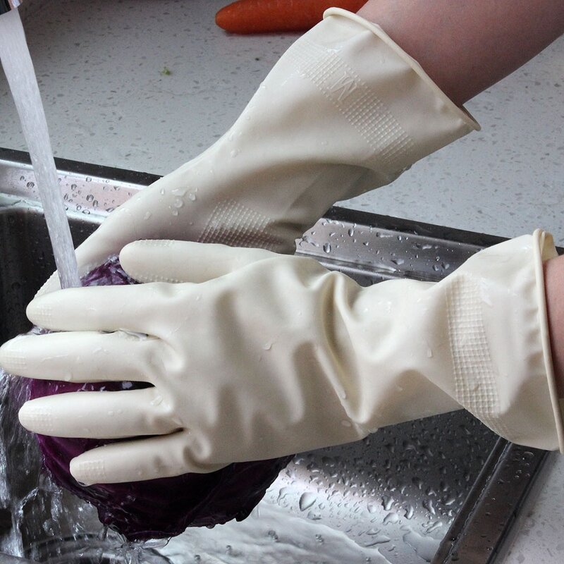 Kitchen Work Gloves Manufacturer - New Design Dipped Flock Lined Production