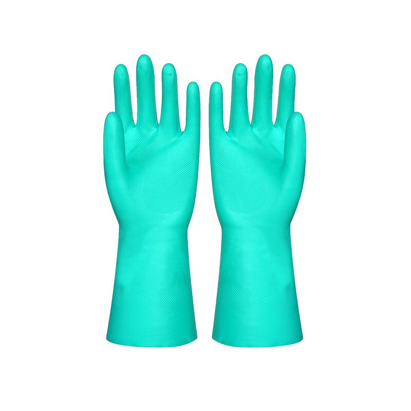 Nitrile Kitchen Gloves Manufacturer - Green Long Sleeve Custom Wholesale Chemo