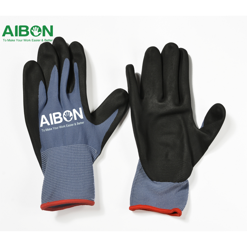 Safety Gloves Manufacturer - Customized Nitrile Work Polyester Liner Gloves