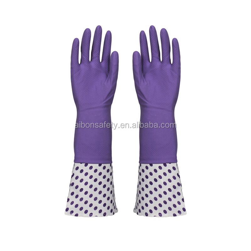 Household Rubber Gloves Manufacturer - Long Cuff Washing Dishes Custom Latex