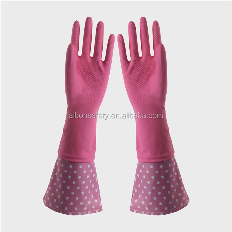 Household Rubber Gloves Manufacturer - Long Cuff Washing Dishes Custom Latex