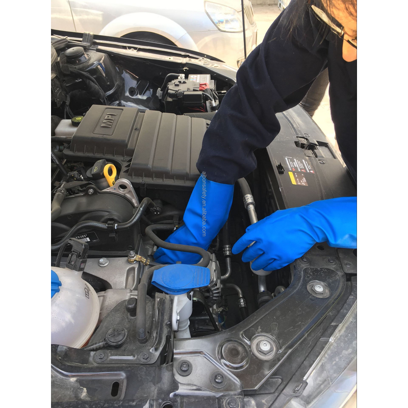 Nitrile Gloves Manufacturer - Long Cuff Diamond Texture Safety Work Gloves