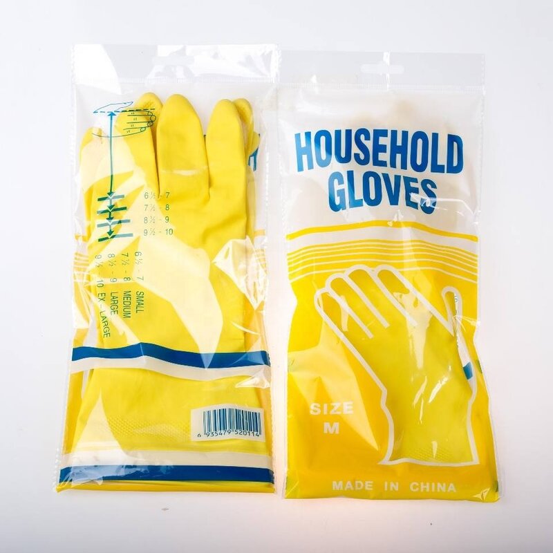 Rubber Glove Manufacturer - Yellow Cotton with Rubber Kitchen Protection