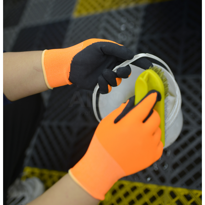 Nitrile Safety Gloves Manufacturer - Custom Logo Diamond Textured Work Gloves