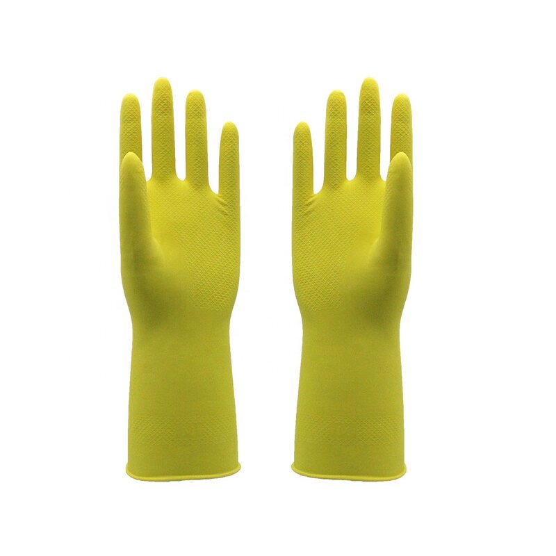 Latex Household Glove Manufacturer - Flocked Cotton Lined Resistant Gloves