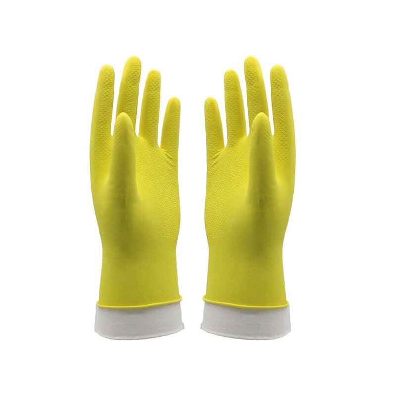 Latex Household Gloves Manufacturer - Spray Flockline Cleaning Gloves Supplier