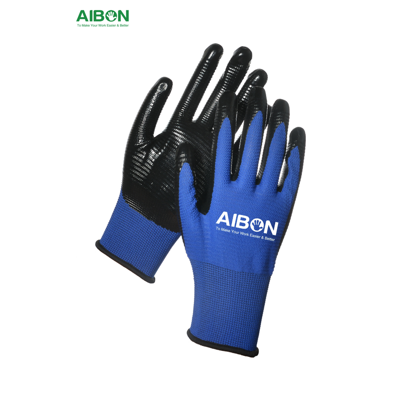 Safety Gloves Manufacturer - Customized Nitrile Work Polyester Liner Gloves