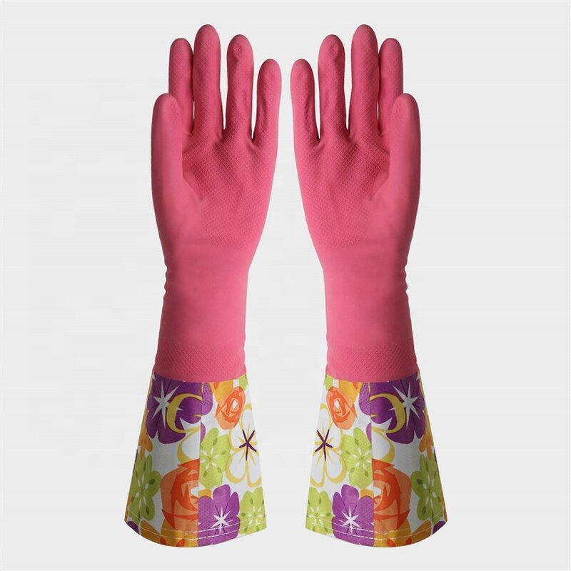 Household Rubber Gloves Manufacturer - Long Cuff Washing Dishes Custom Latex