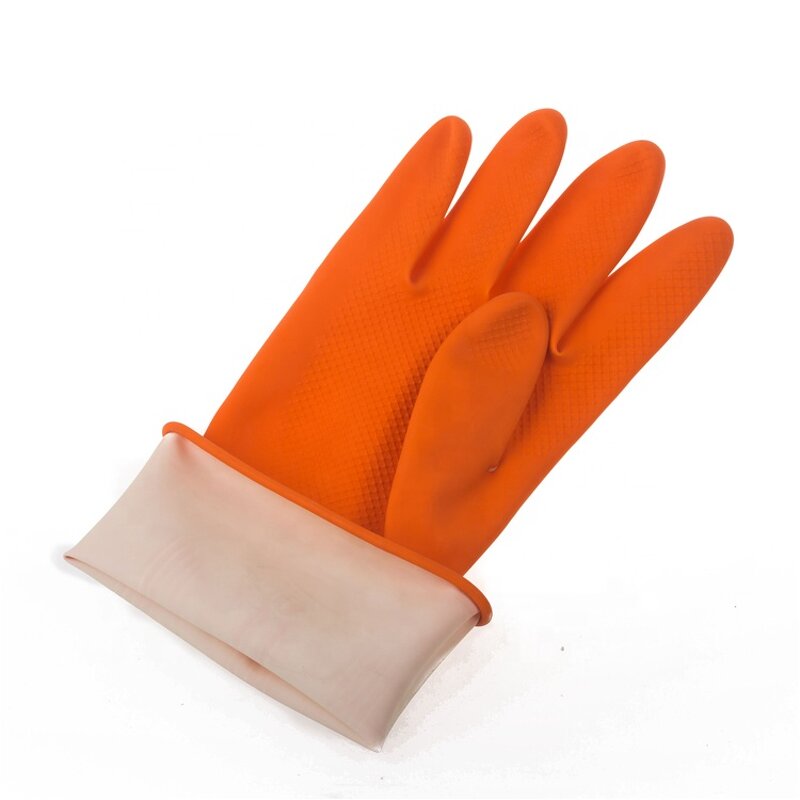 Latex Gloves Manufacturer - Kitchen Household Washing Dip Flock Lined