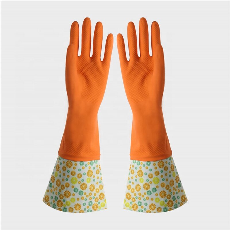 Household Rubber Gloves Manufacturer - Long Cuff Washing Dishes Custom Latex
